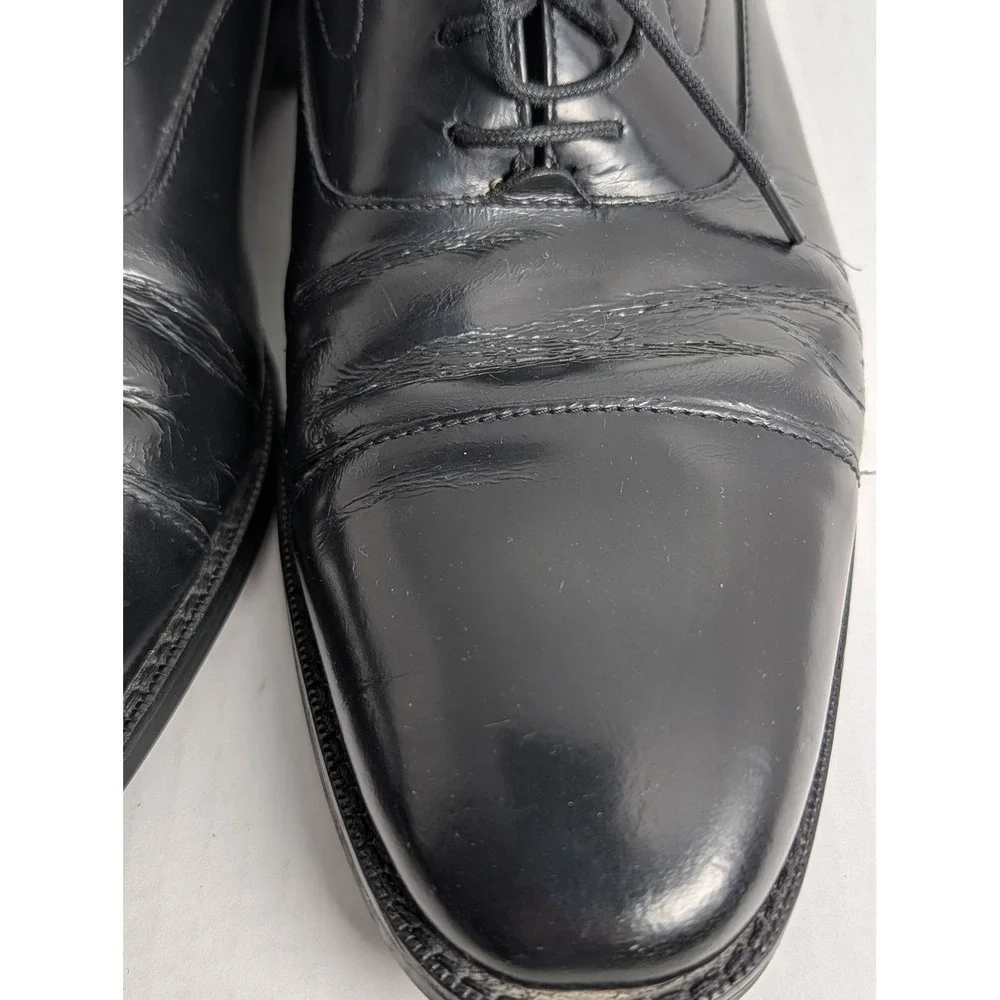 Cole Haan Men's 11.5M Black Leather Cap Toe Oxford Dress Shoes Nike Air
